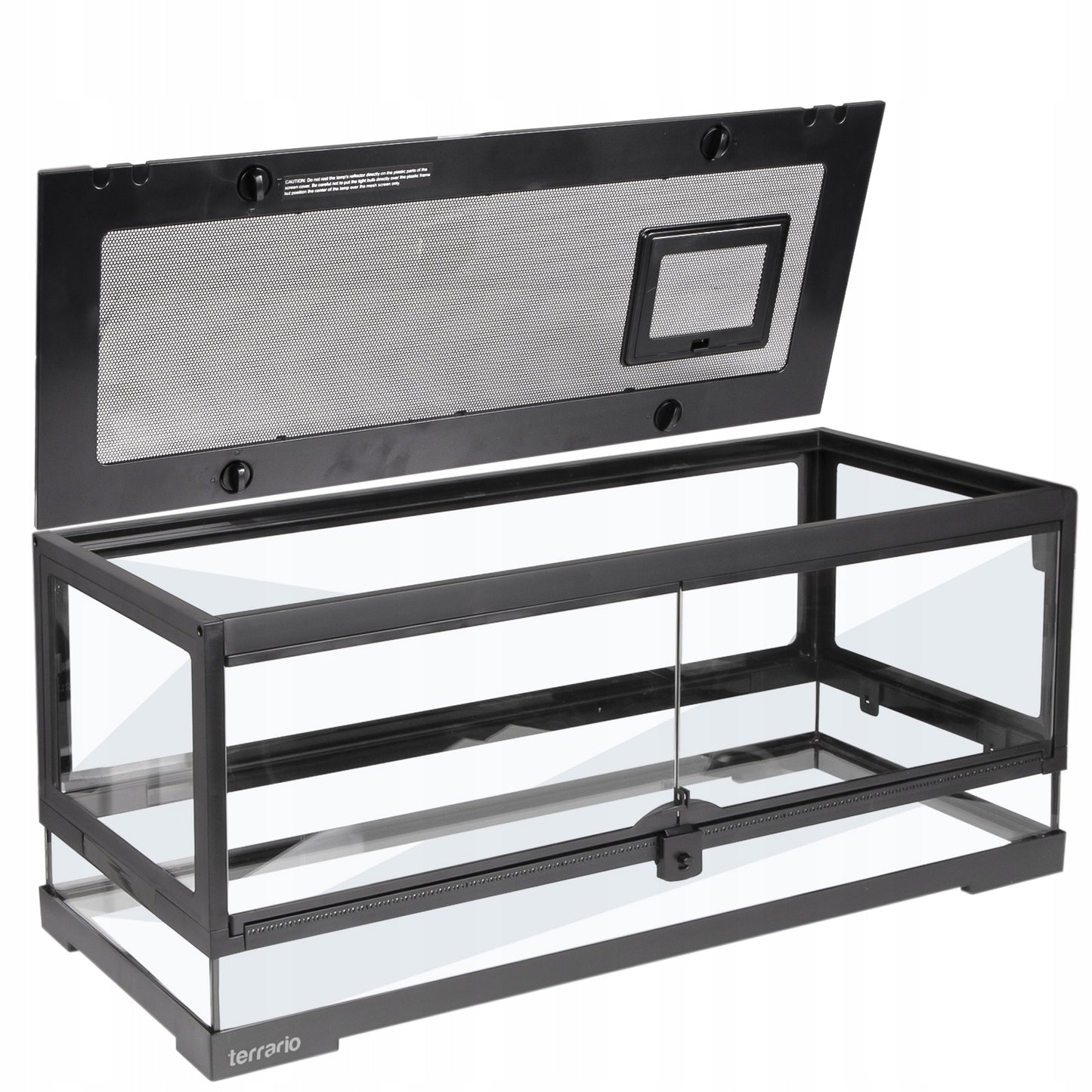 TVIRTAS STIKLINIS TERARIUMAS 75x30x30 ELEGANTIŠKAS VANDENS NEPRALAIDUS SAUGUS