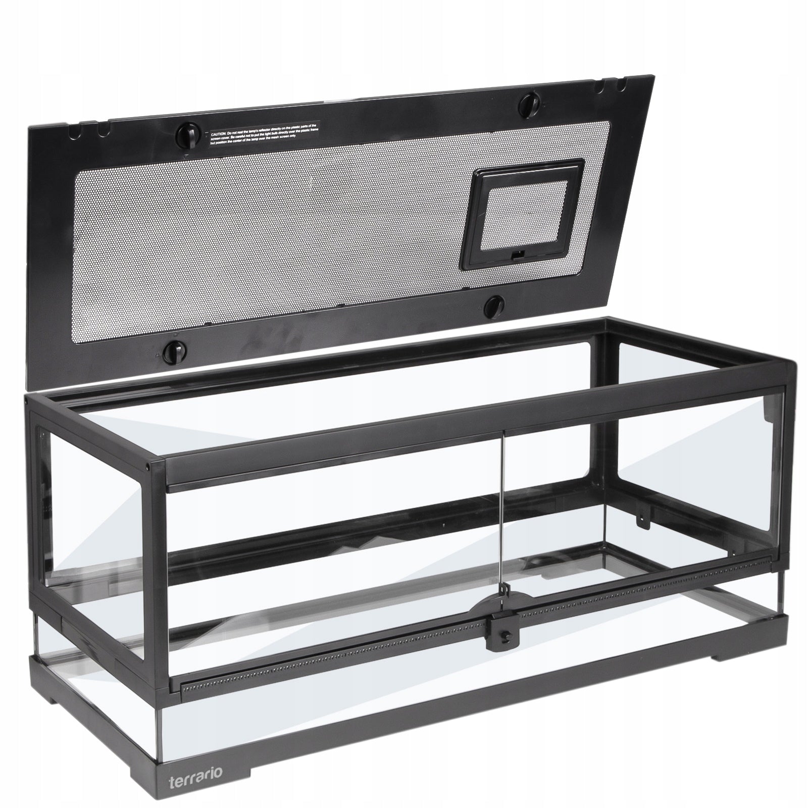 TVIRTAS STIKLINIS TERARIUMAS 75x30x30 ELEGANTIŠKAS VANDENS NEPRALAIDUS SAUGUS