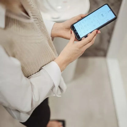 Analitinės vonios svarstyklės, 13 parametrų, Apple Health, Google Fit, Fitbit