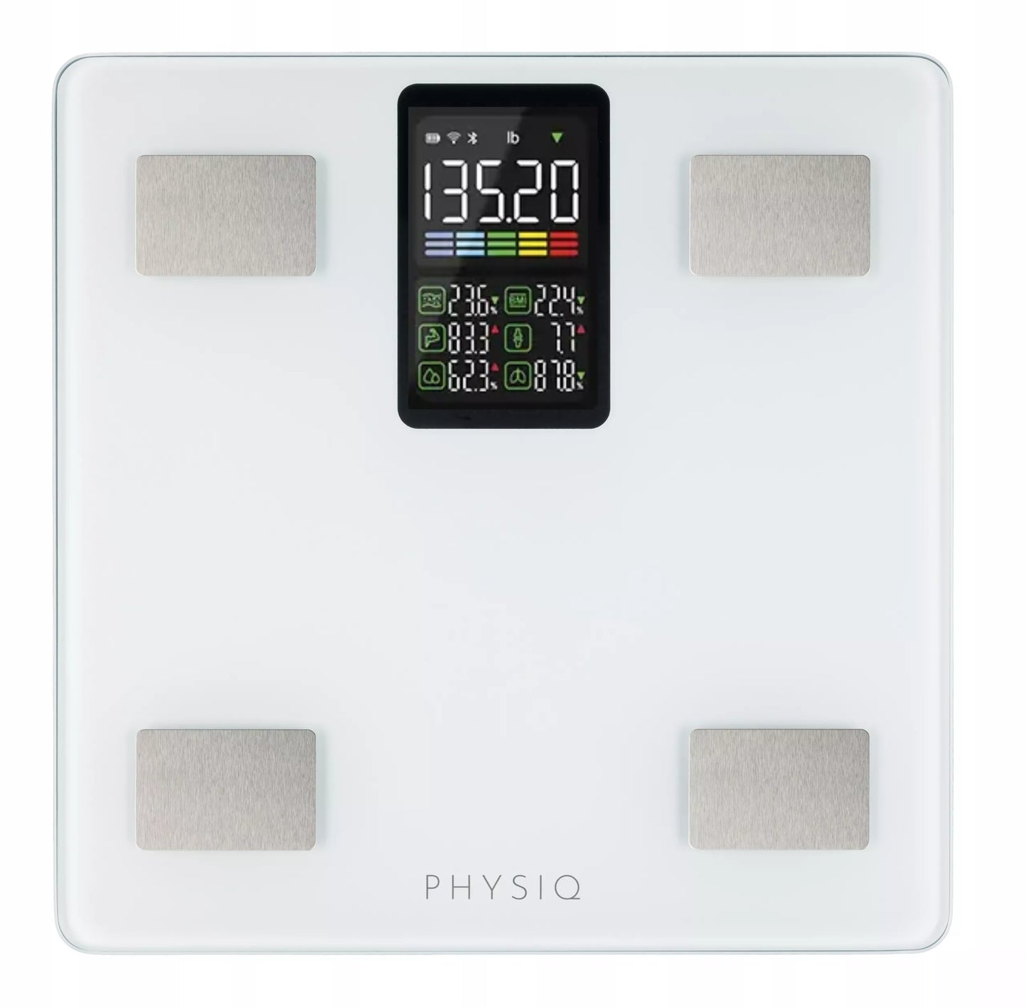 Analitinės vonios svarstyklės 13 parametrų Apple Health, Google Fit, Fitbit