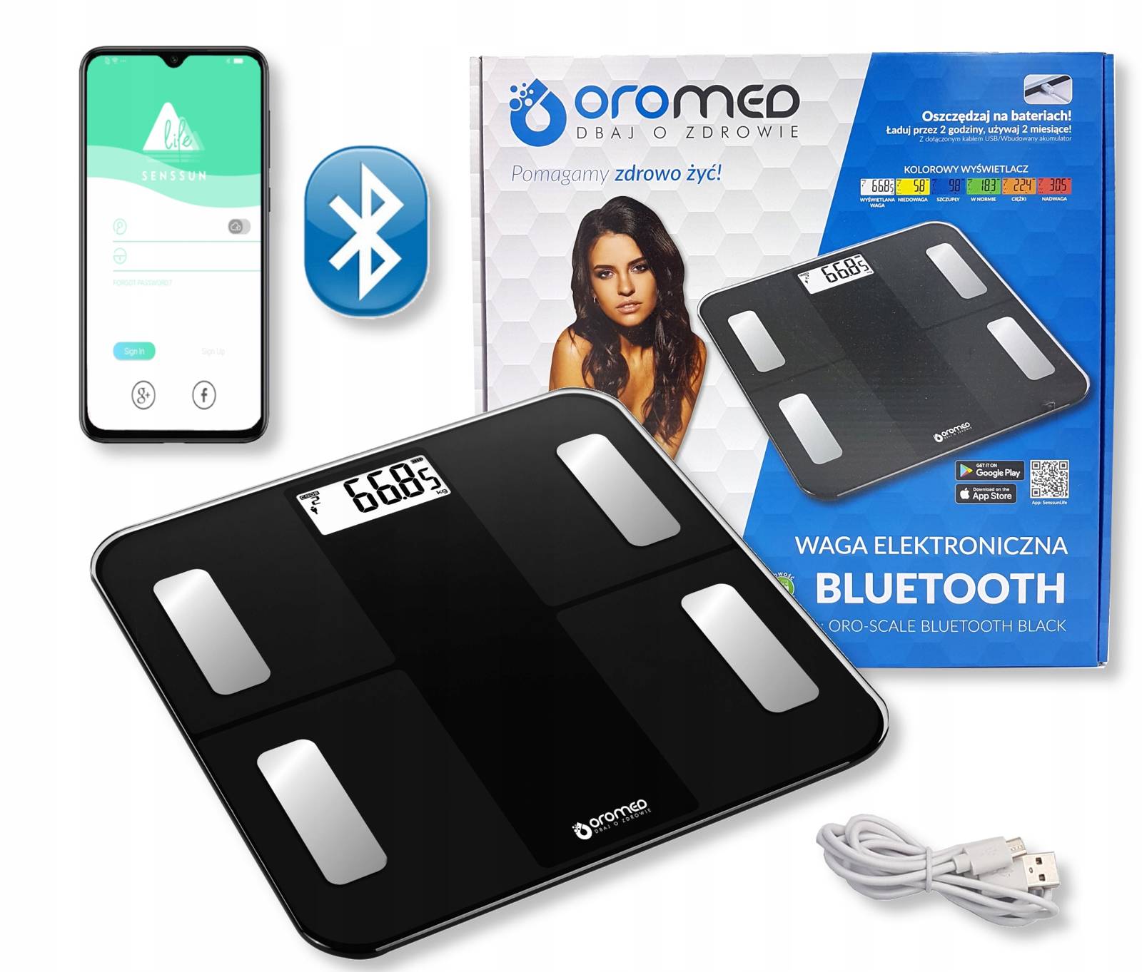 Išmaniosios vonios svarstyklės analitinės Slim 180kg elektroninės stiklinės iOS USB