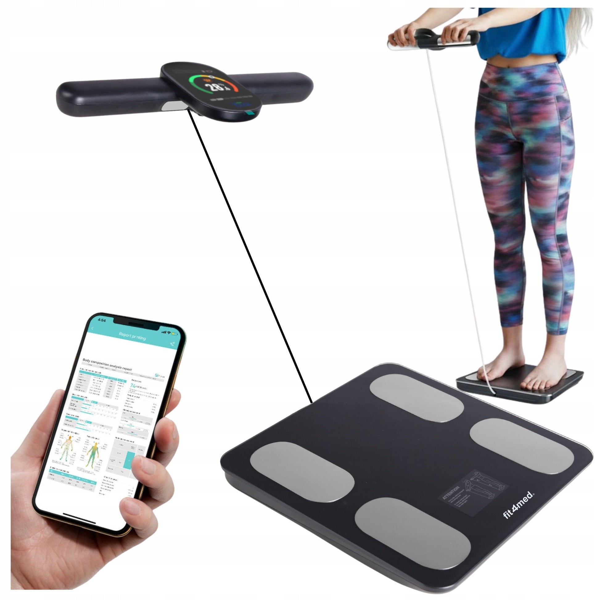 Išmaniosios vonios svarstyklės su Bluetooth, kūno sudėties analizatorius