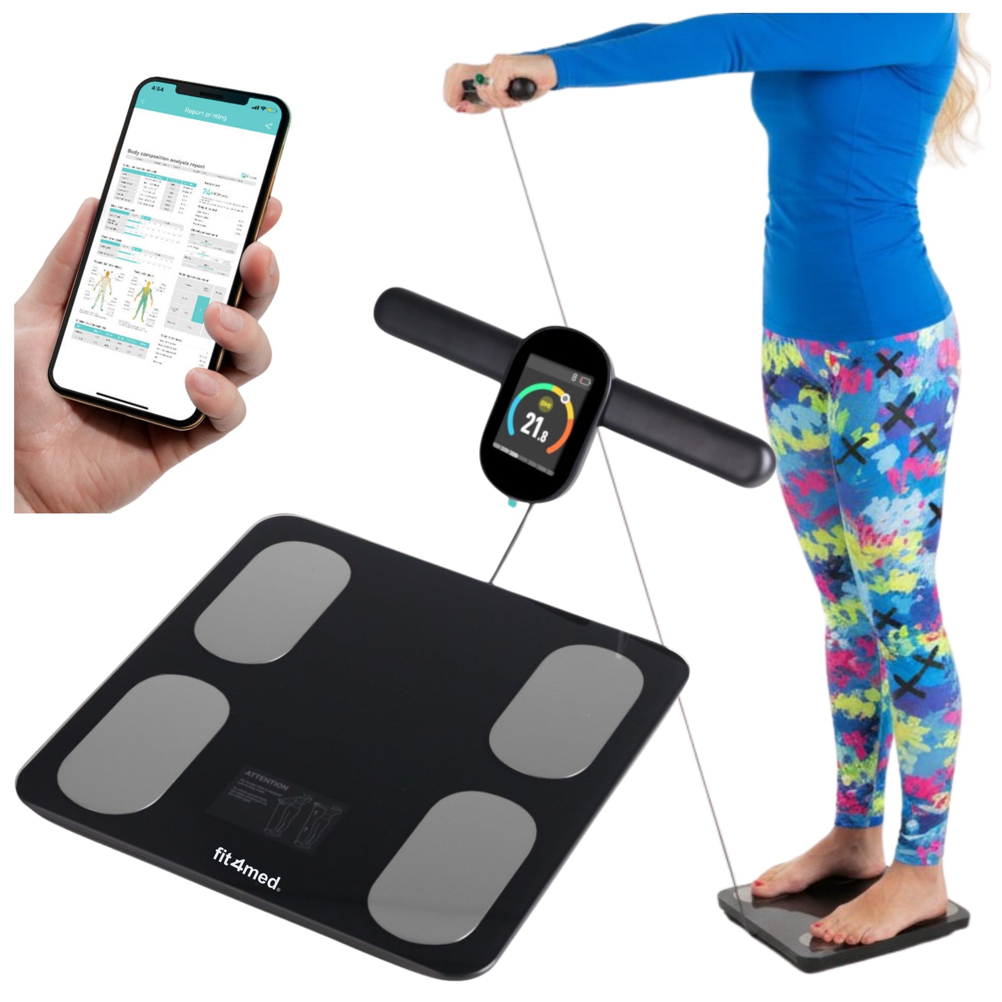 Išmaniosios vonios svarstyklės su Bluetooth, kūno sudėties analizatorius