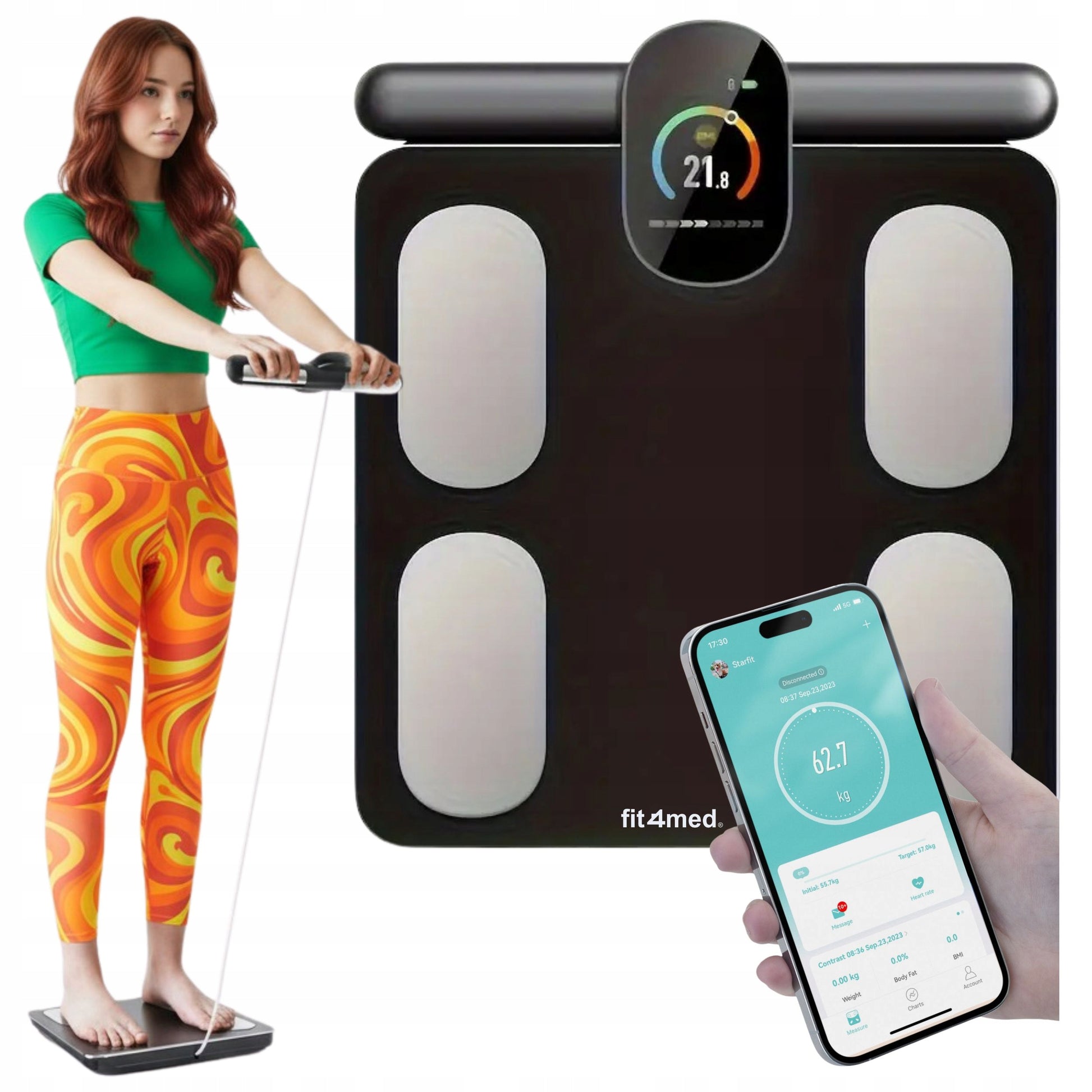Išmaniosios vonios svarstyklės su Bluetooth, kūno sudėties analizatorius