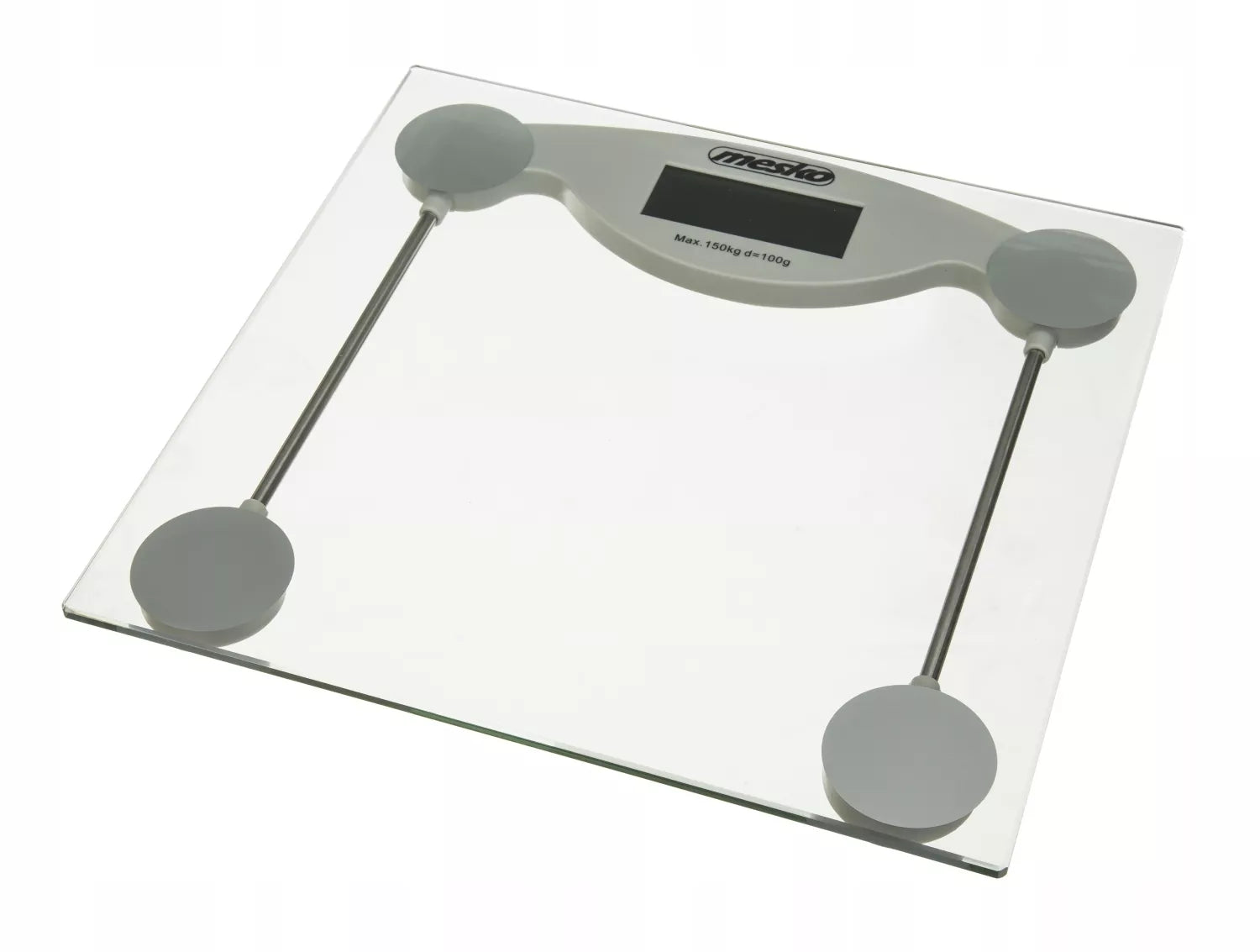 Elektroninės stiklinės vonios svarstyklės, tikslios, iki 150kg, LCD, baltos