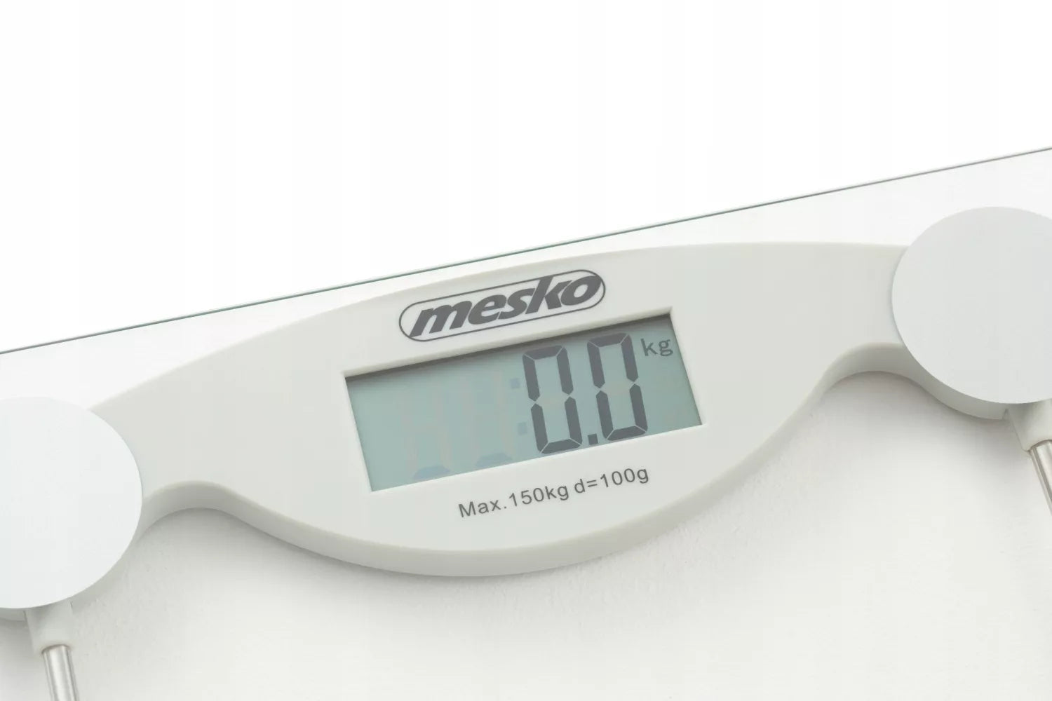 Elektroninės stiklinės vonios svarstyklės, tikslios, iki 150kg, LCD, baltos