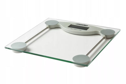 Elektroninės stiklinės vonios svarstyklės, tikslios, iki 150kg, LCD, baltos