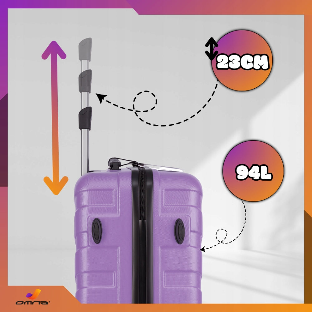 Didelis kelioninis lagaminas, tvirtas bagažo krepšys, lengvas, su ratukais, lėktuvui, 94L