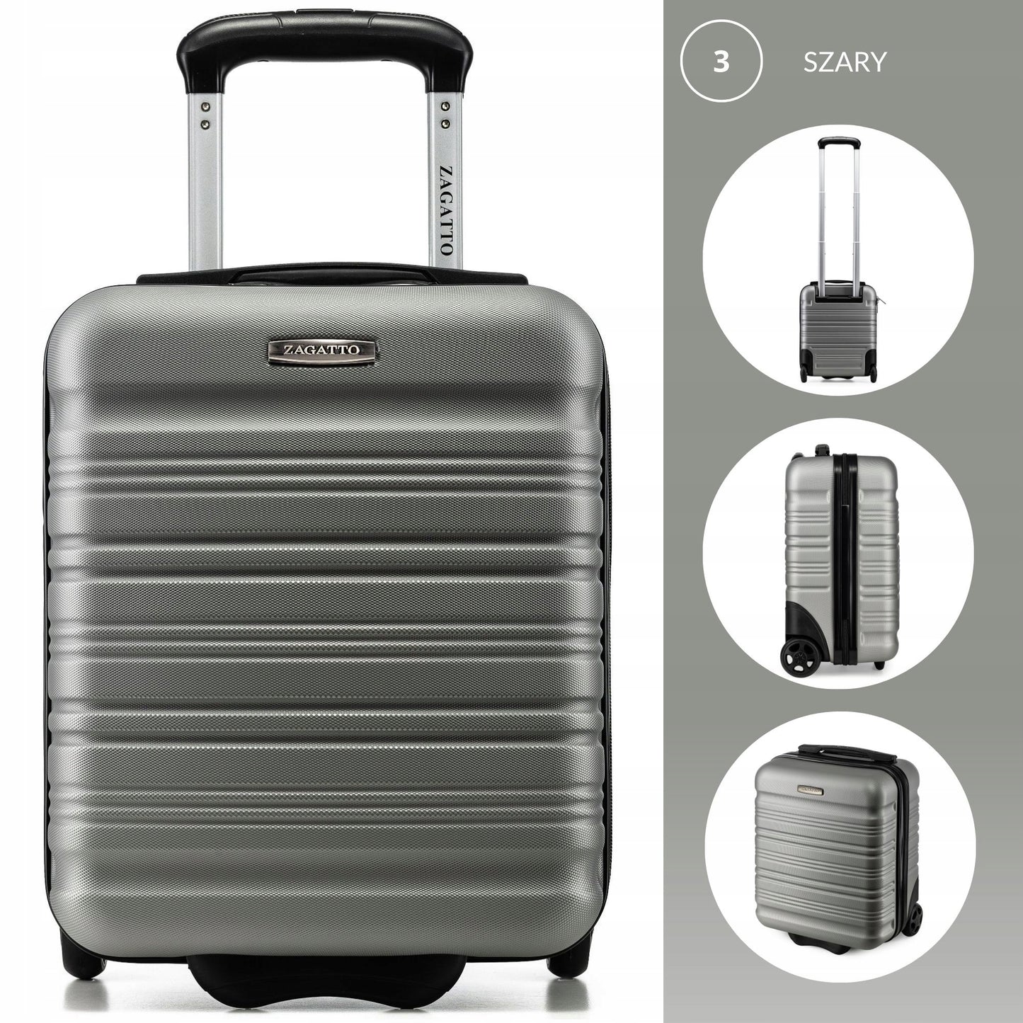 Mažas rankinis lagaminas ant ratukų 40x30x20, 5 SPALVŲ ZAGATTO