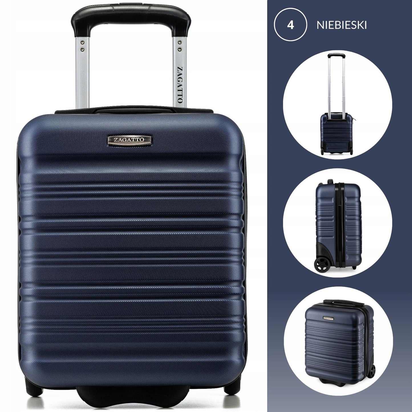 Mažas rankinis lagaminas ant ratukų 40x30x20, 5 SPALVŲ ZAGATTO