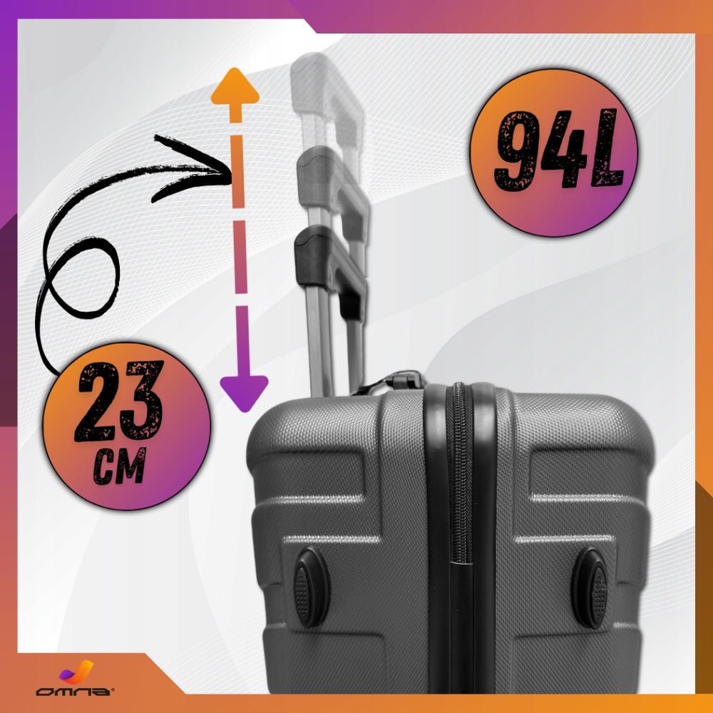 Didysis kelioninis lagaminas su ratukais XXL ABS lagaminai krepšys lagaminas 94L