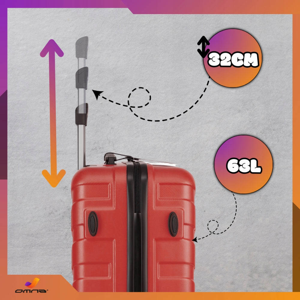 Vidutinio dydžio kelioninis lagaminas ant ratukų, polikarbonato, mergaitei, 63L