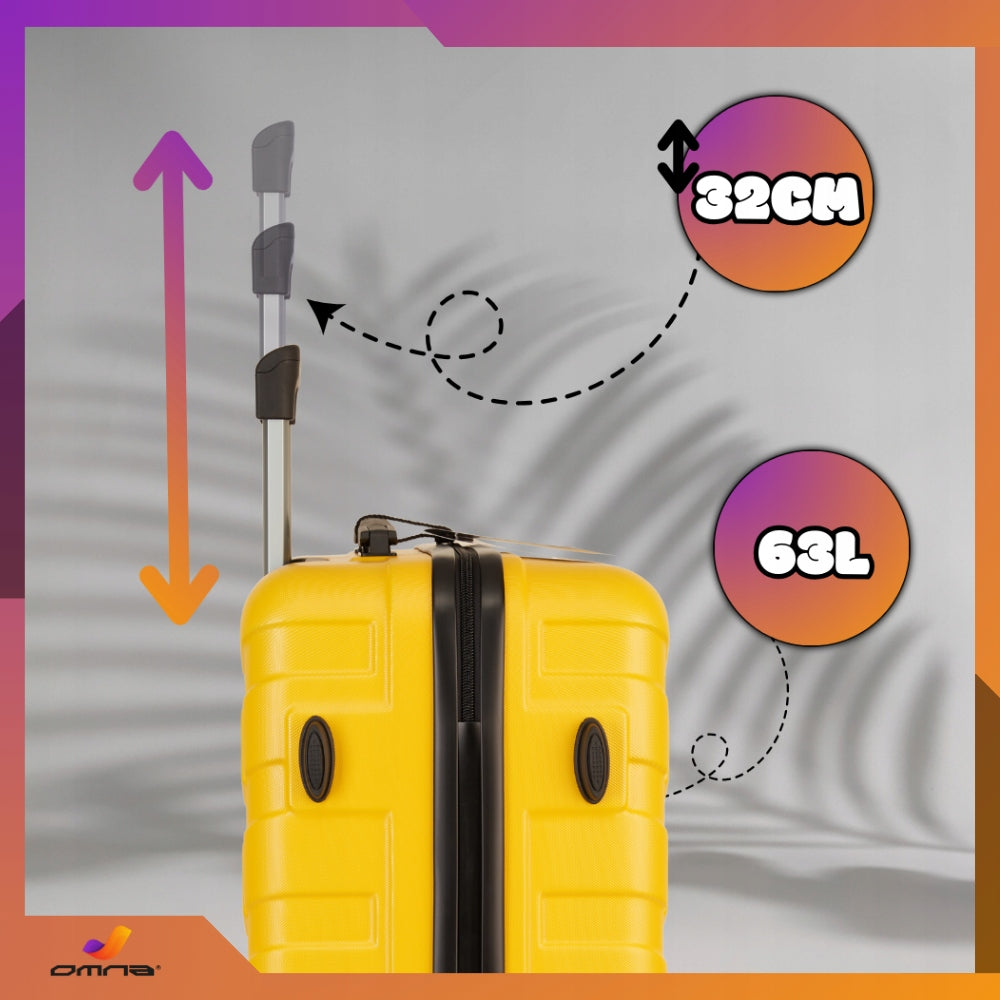 Vidutinio dydžio kelioninis lagaminas, tvirta bagažo tašė, lengvas lagaminas ant ratukų, tinkamas skrydžiams, 63L