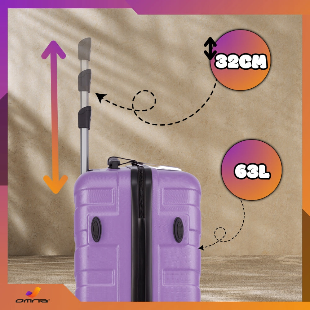 Vidutinio dydžio kelioninis lagaminas, tvirta bagažo tašė, lengvas lagaminas ant ratukų, tinkamas skrydžiams, 63L
