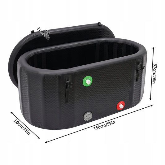 Ledo vonia 370L, 150*80*67cm ledo vonia, laisvai pastatoma pripučiama vonia