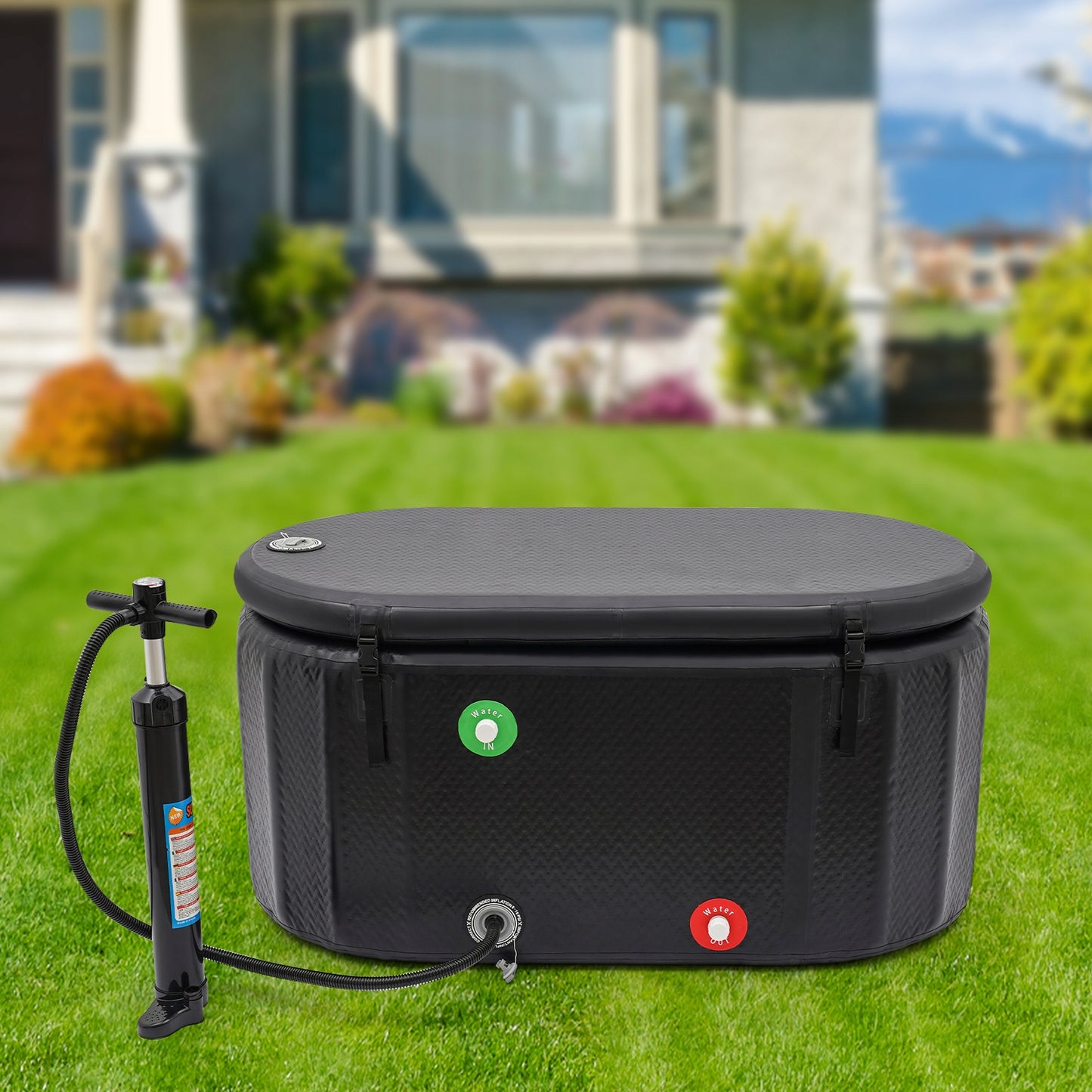 Ledo vonia 370L, 150*80*67cm ledo vonia, laisvai pastatoma pripučiama vonia