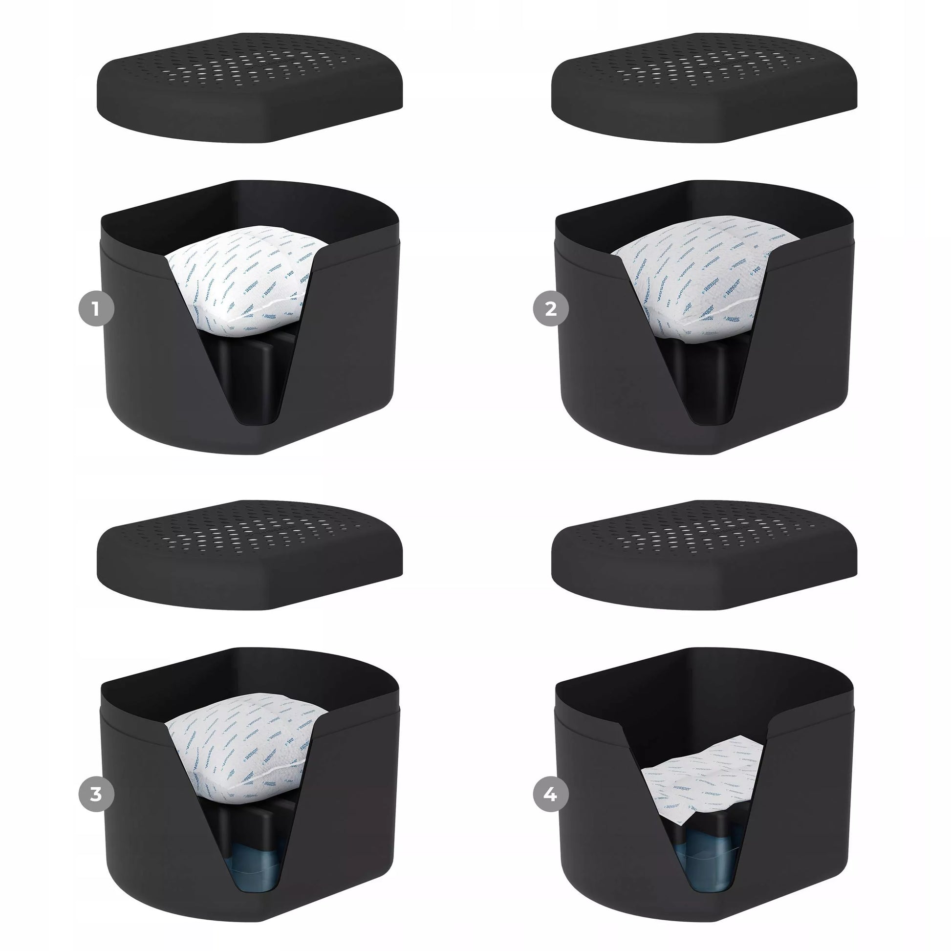 Wessper 4x drėgmės surinktuvas oro sausintuvas namams + 4x įdėklas 250g
