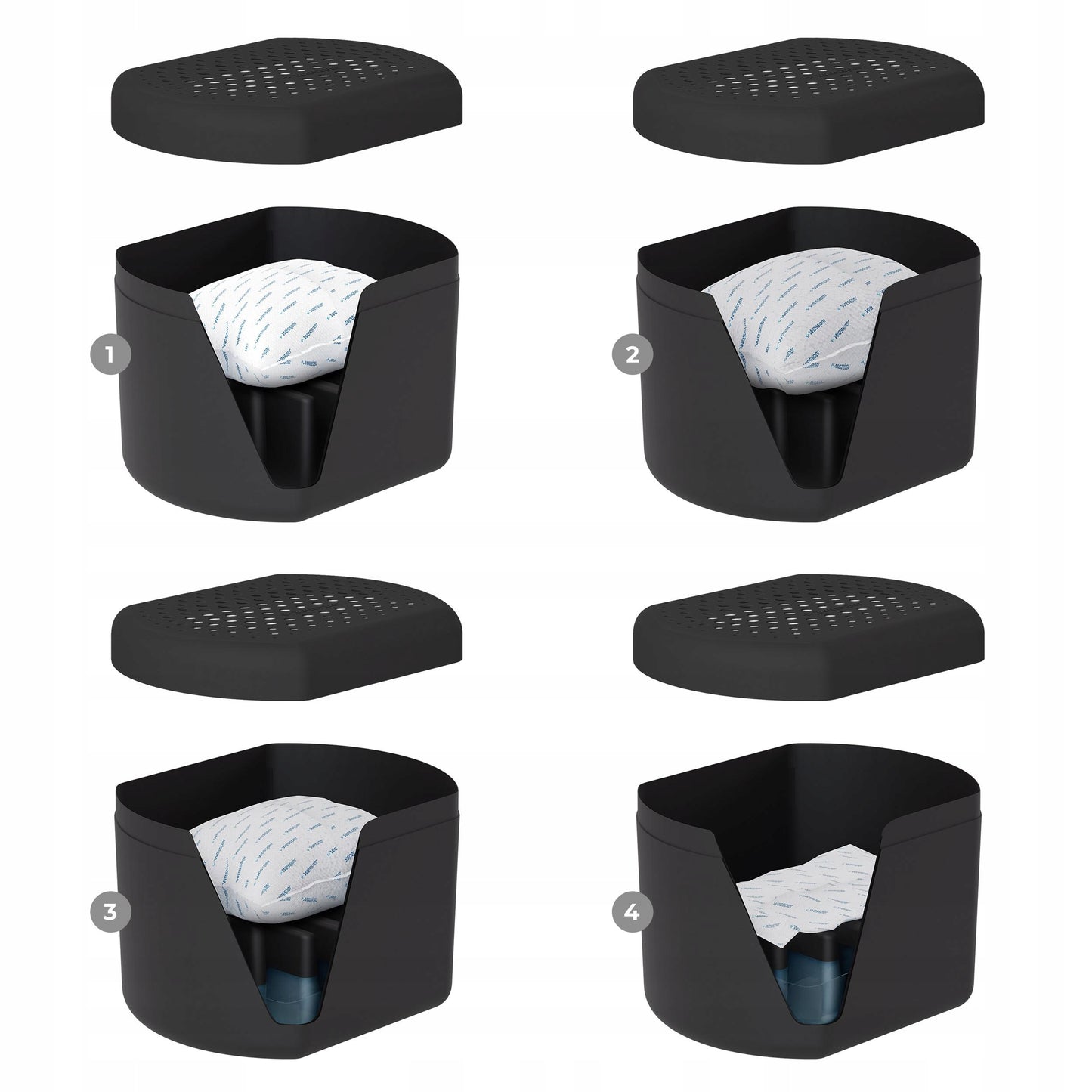 Wessper 4x drėgmės surinktuvas oro sausintuvas namams + 4x įdėklas 250g