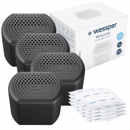 Wessper 4x drėgmės surinktuvas oro sausintuvas namams + 4x įdėklas 250g