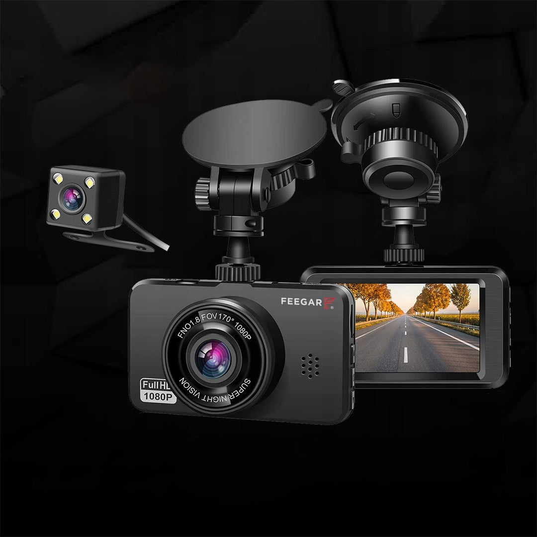 Vaizdo registratorius Feegar Patrol Automobilio kamera atbulinės eigos HDR SONY sensorius