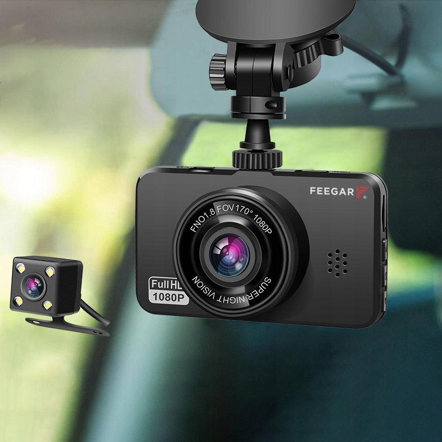 Vaizdo registratorius Feegar Patrol Automobilio kamera atbulinės eigos HDR SONY sensorius