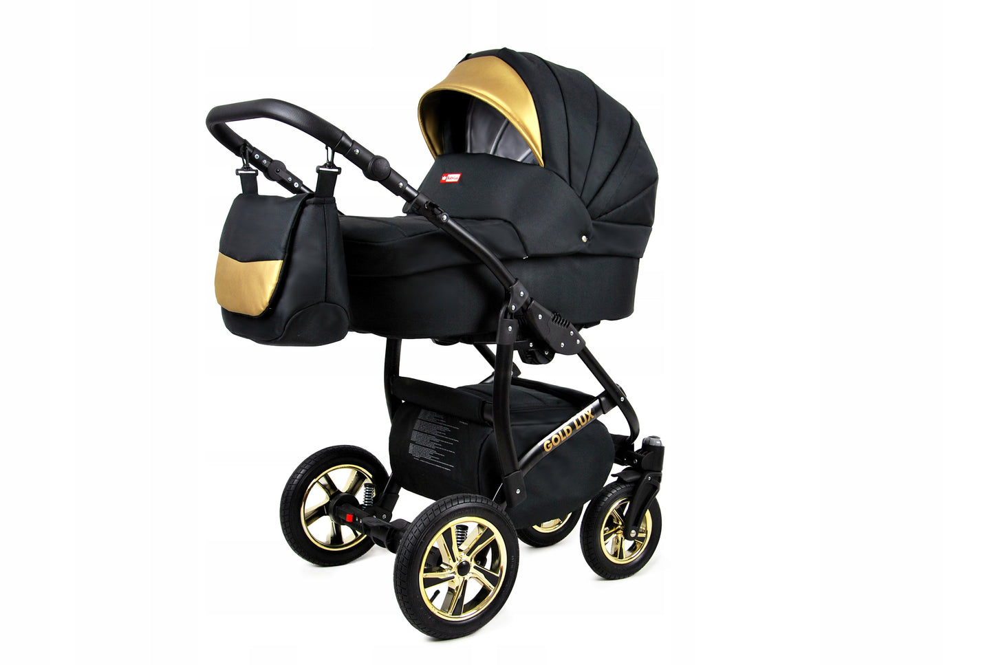 Vaikutis vežimėlis 4in1 BabyLux Gold Lux sportinė dalis, gondola, automobilinė kėdutė, ISOFIX bazė