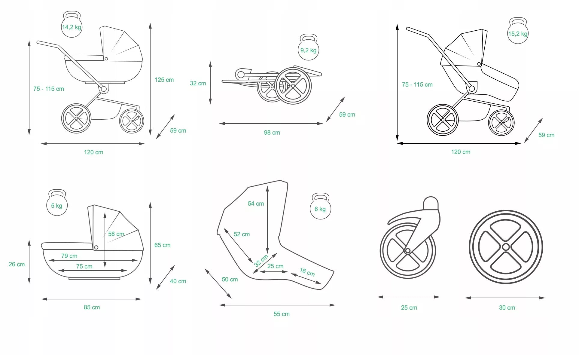 Vaikiškas vežimėlis 4in1 BabyLux Gold Lux sportinė dalis, lopšys, automobilinė kėdutė, ISOFIX bazė