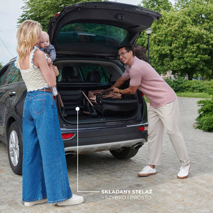 Daugiafunkcis 3 viename vežimėlis MOOV 2 AIR su automobilio kėdute MINK PRO, pilkas