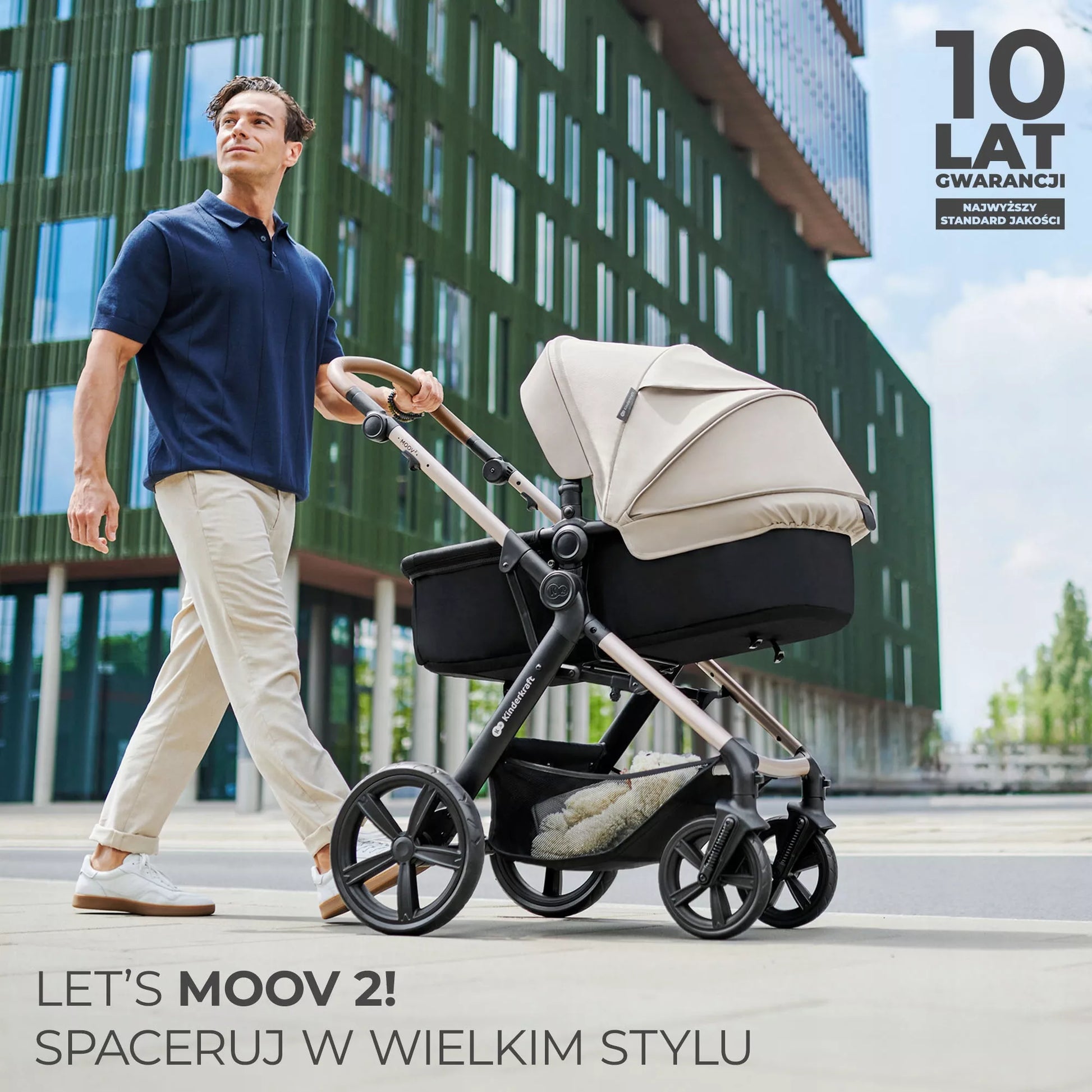 Daugiafunkcis 3 viename vežimėlis MOOV 2 AIR su automobilio kėdute MINK PRO, pilkas