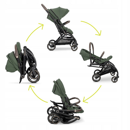 Vežimėlis sportinis pasukamas iki 22 kg, su galimybe tvirtinti priekiu ir nugara į važiavimo kryptį Lorelli Makaya