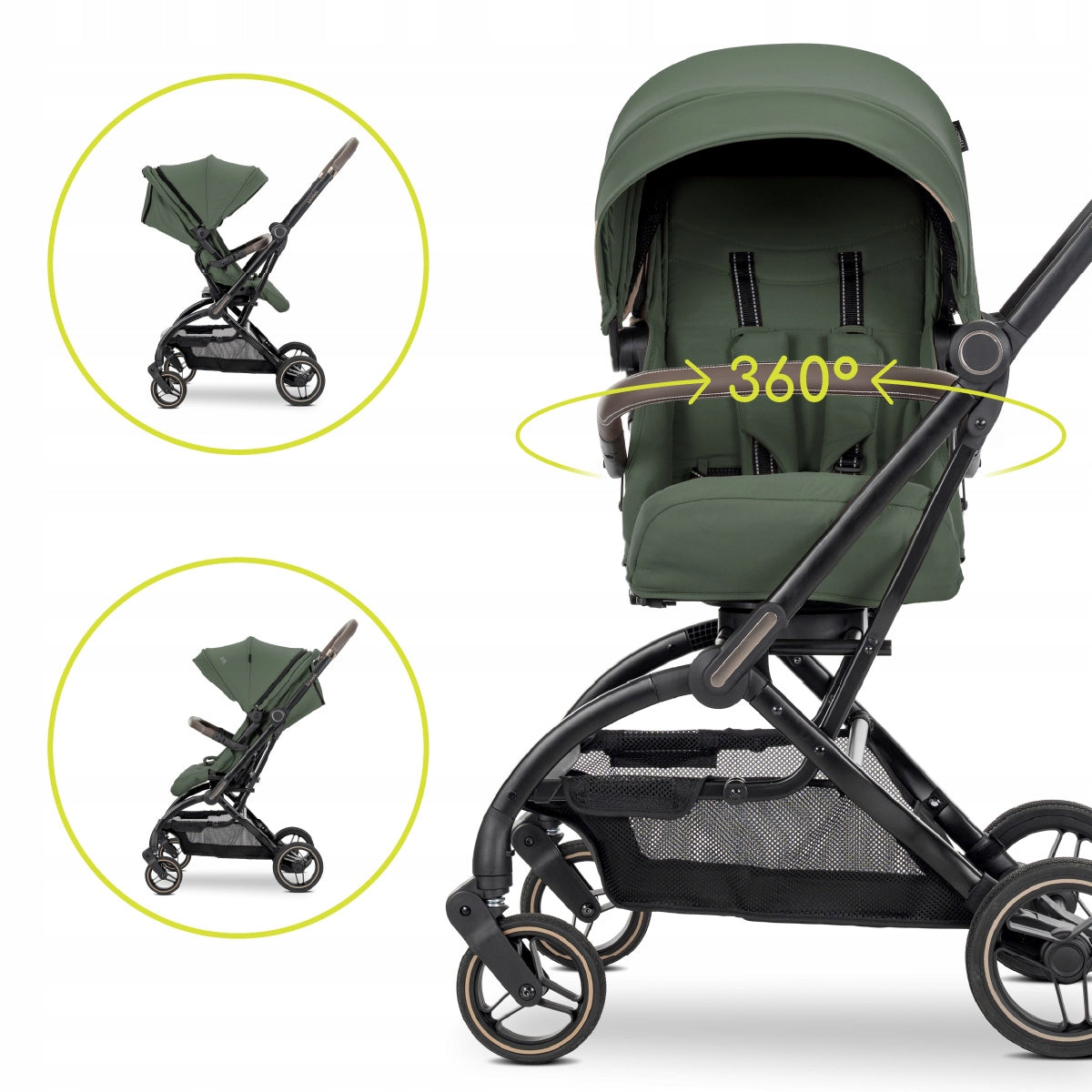 Vežimėlis sportinis pasukamas iki 22 kg, su galimybe tvirtinti priekiu ir nugara į važiavimo kryptį Lorelli Makaya