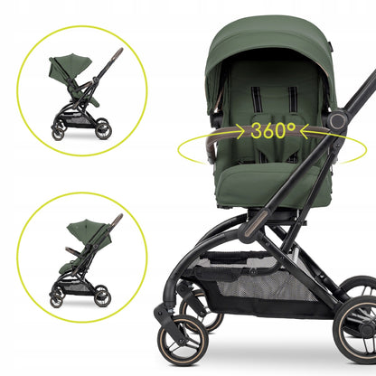 Vežimėlis sportinis pasukamas iki 22 kg, su galimybe tvirtinti priekiu ir nugara į važiavimo kryptį Lorelli Makaya