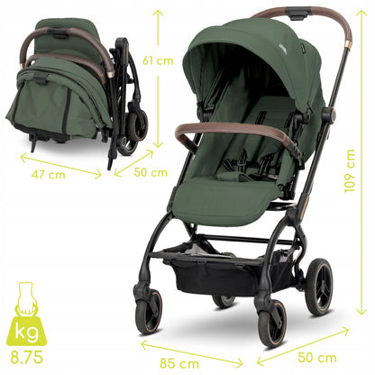 Vežimėlis sportinis pasukamas iki 22 kg, su galimybe tvirtinti priekiu ir nugara į važiavimo kryptį Lorelli Makaya