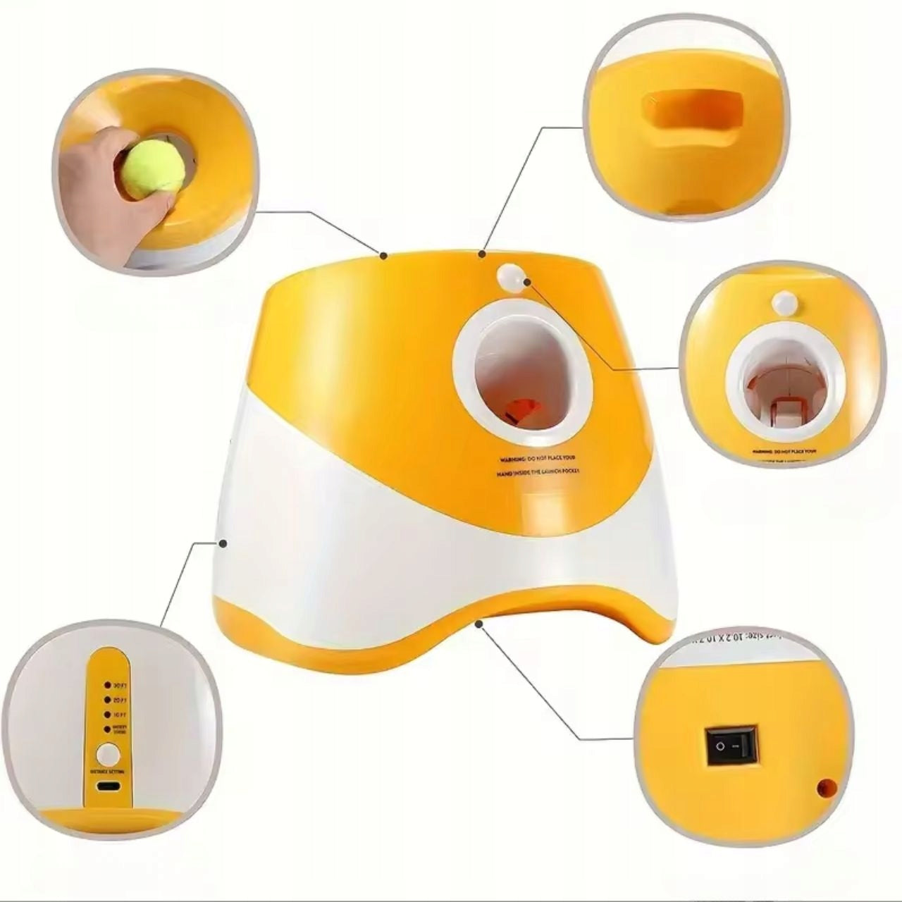 Automatinis interaktyvus kamuolių metimo įrenginys šunims | Žaislas aportavimui