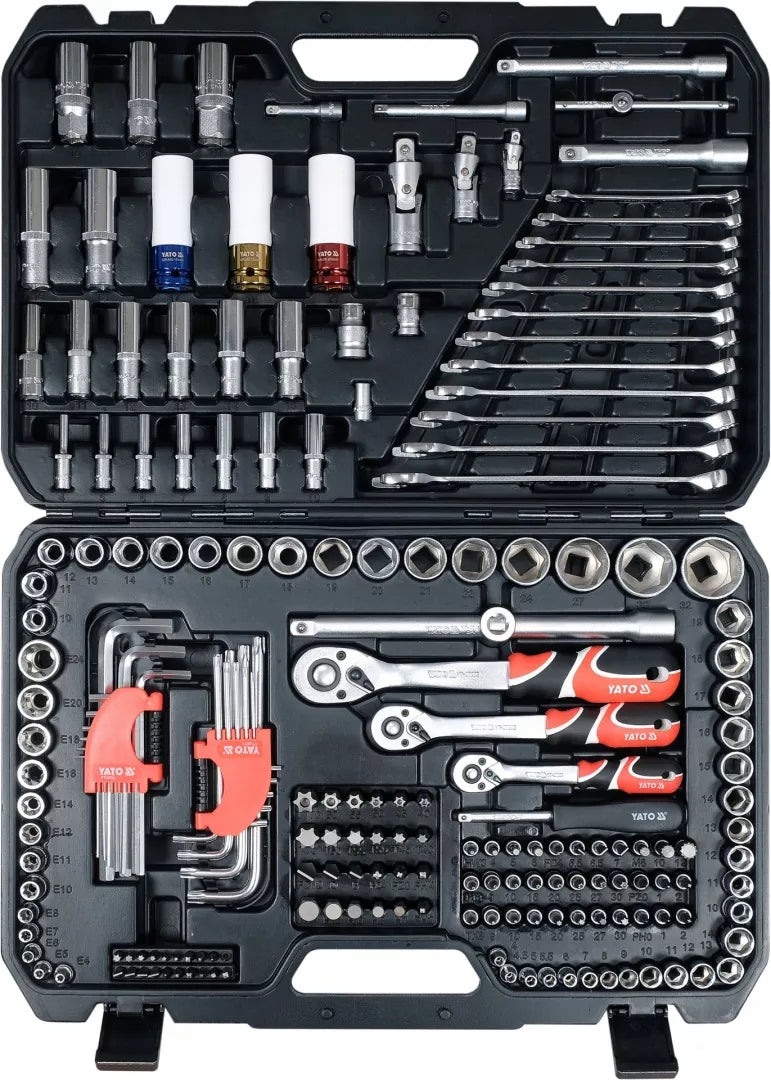 YATO KODĖLIŲ RINKINYS KNAIBLIŲ DĖŽUTĖ 1/4", 3/8