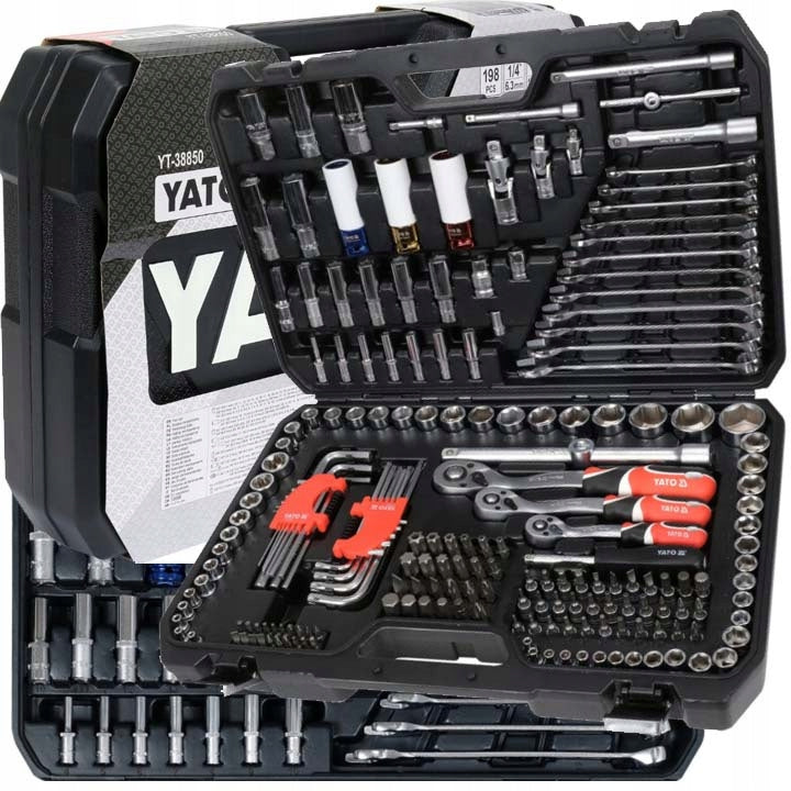 YATO KODĖLIŲ RINKINYS KNAIBLIŲ DĖŽUTĖ 1/4", 3/8