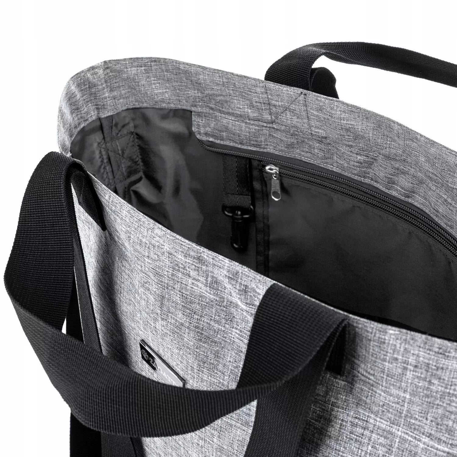 ZAGATTO Moteriška pirkinių rankinė didelė pilka rankinė shopper talpi ant peties