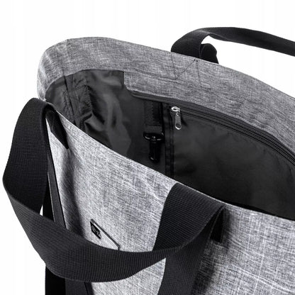ZAGATTO Moteriška pirkinių rankinė didelė pilka rankinė shopper talpi ant peties