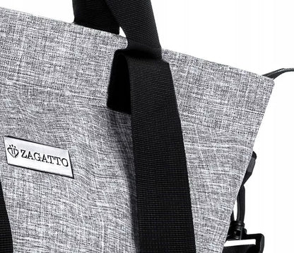 ZAGATTO Moteriška pirkinių rankinė didelė pilka rankinė shopper talpi ant peties