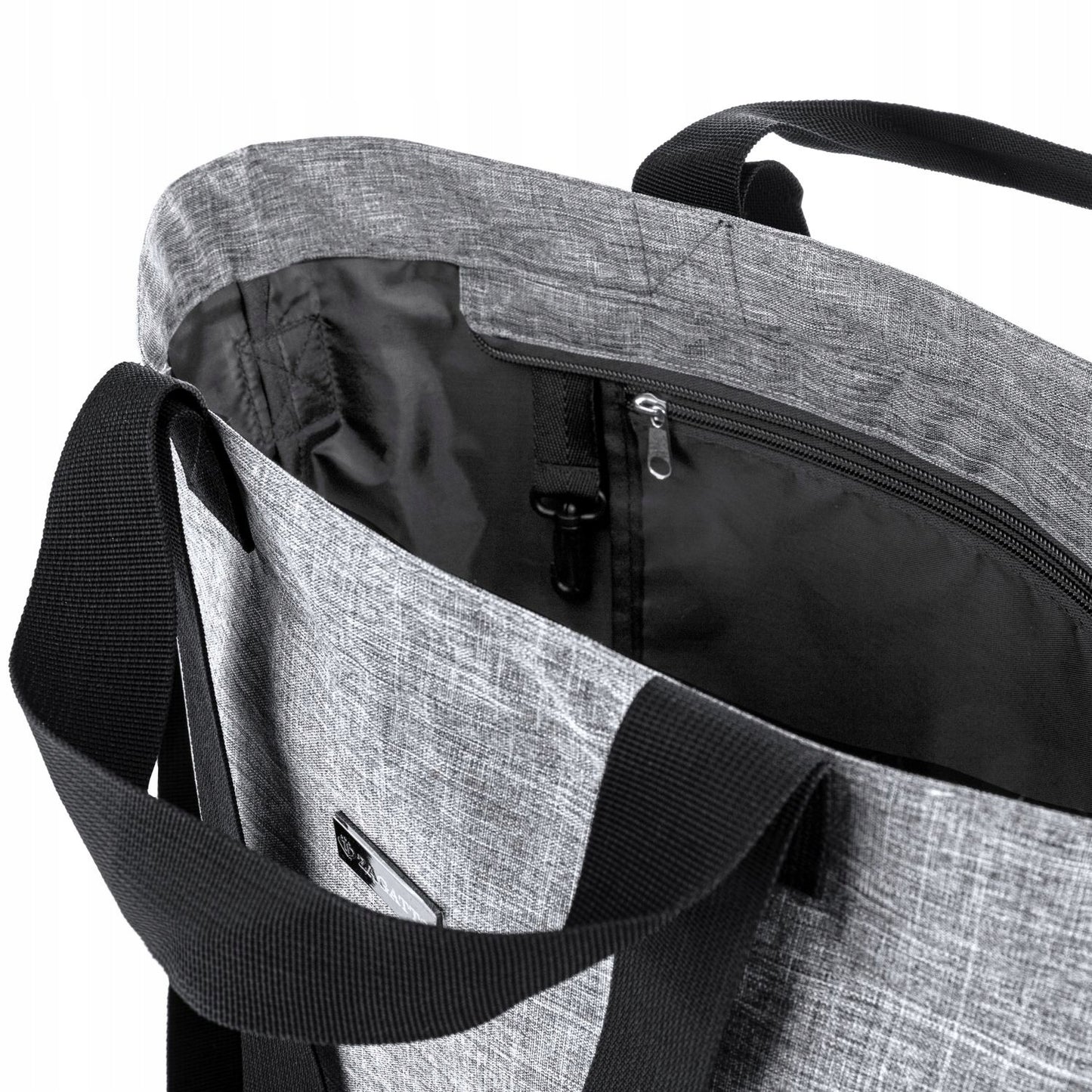 ZAGATTO Moteriška pirkinių rankinė didelė pilka rankinė shopper talpi ant peties