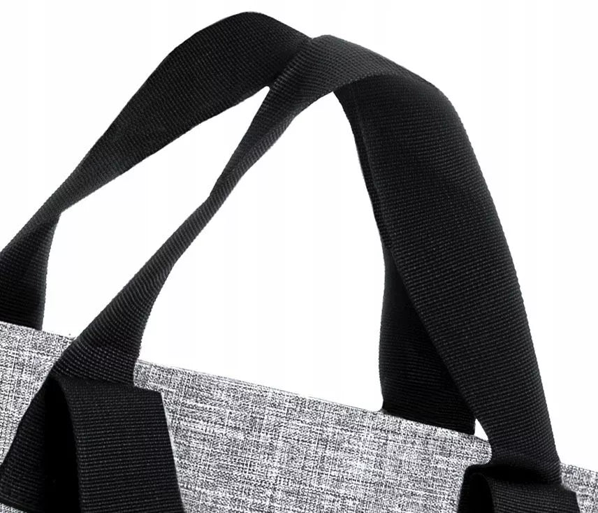 ZAGATTO Moteriška pirkinių rankinė didelė pilka rankinė shopper talpi ant peties