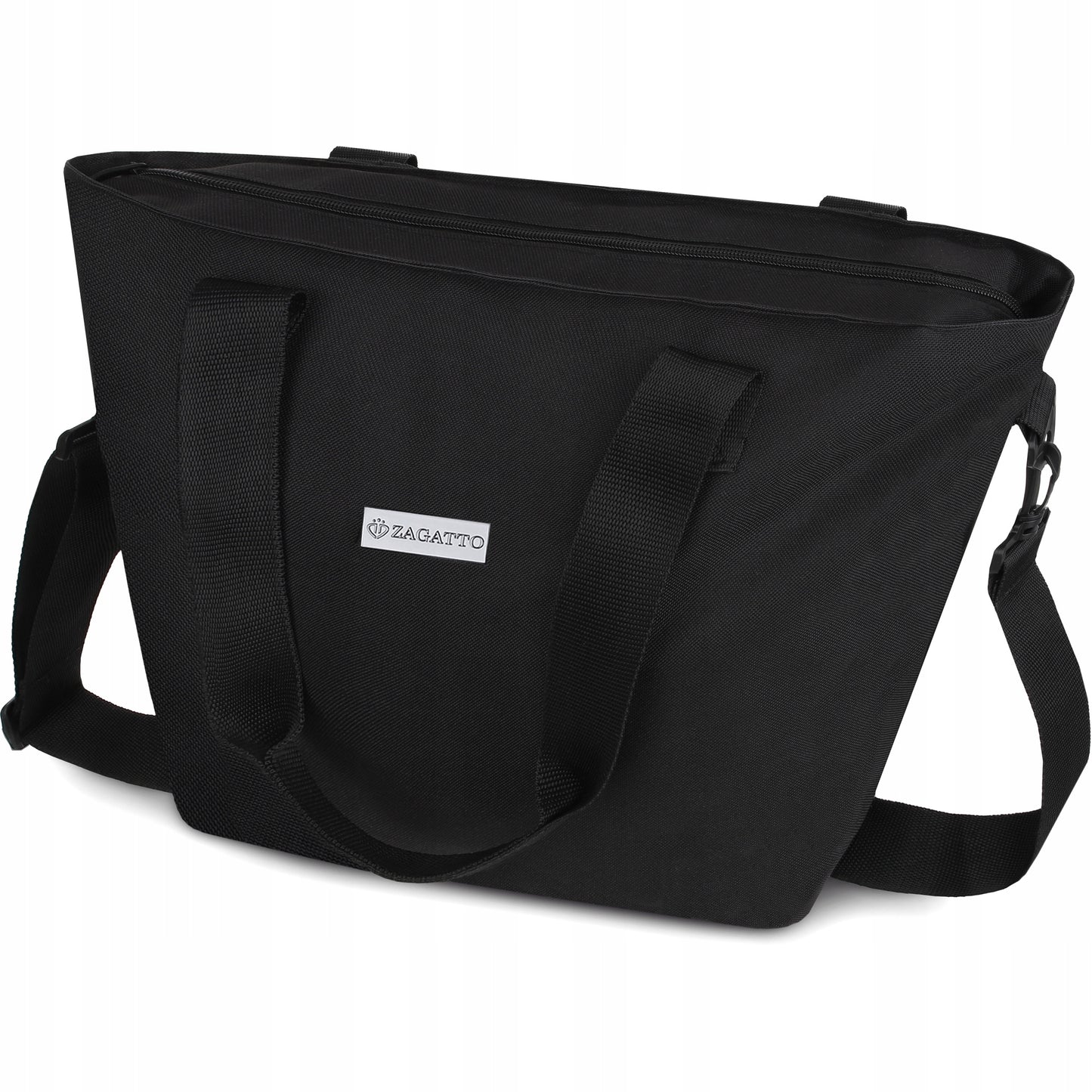 ZAGATTO Shopperinė rankinė, didelė moteriška juoda talpi rankinė pirkiniams