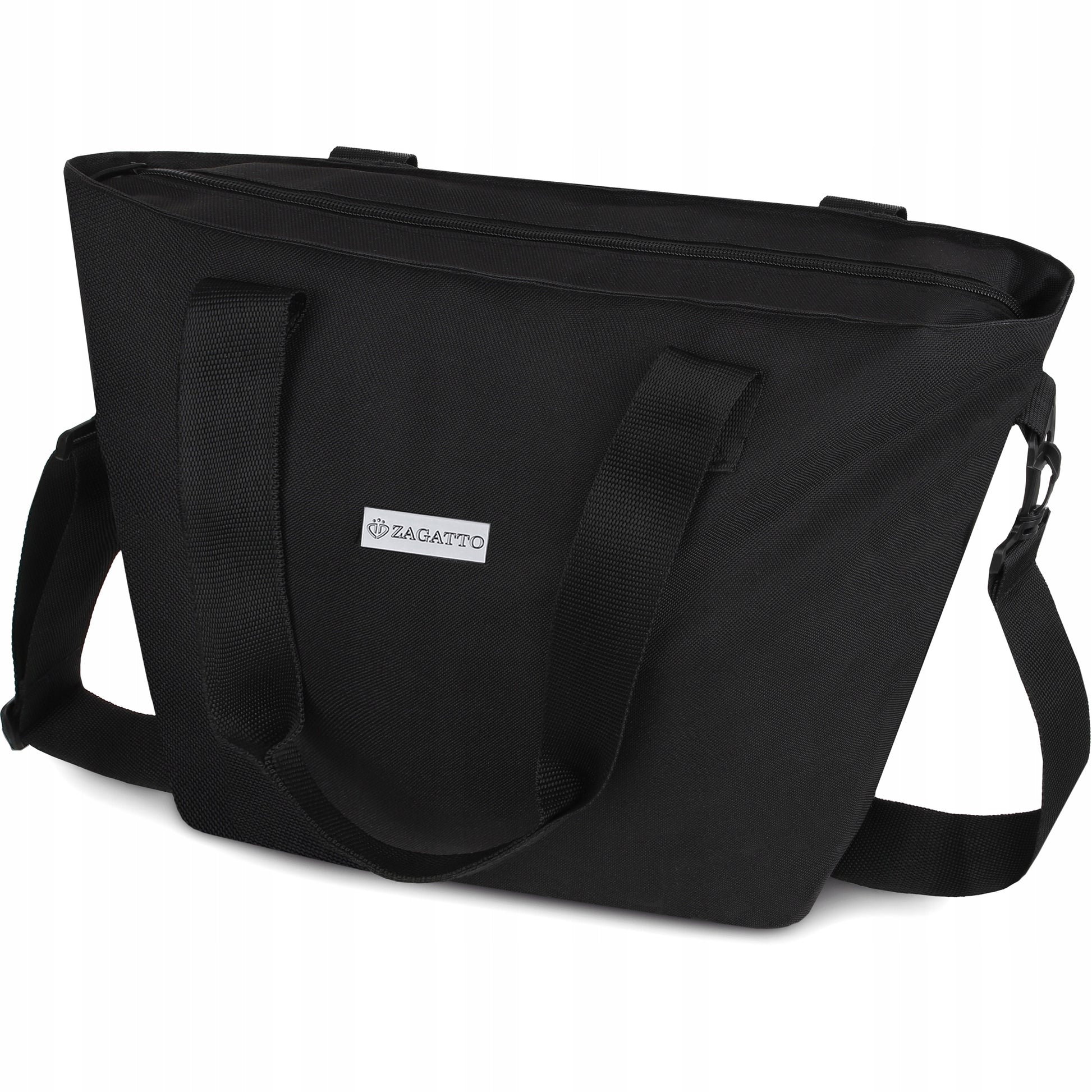 ZAGATTO Shopperinė rankinė, didelė moteriška juoda talpi rankinė pirkiniams