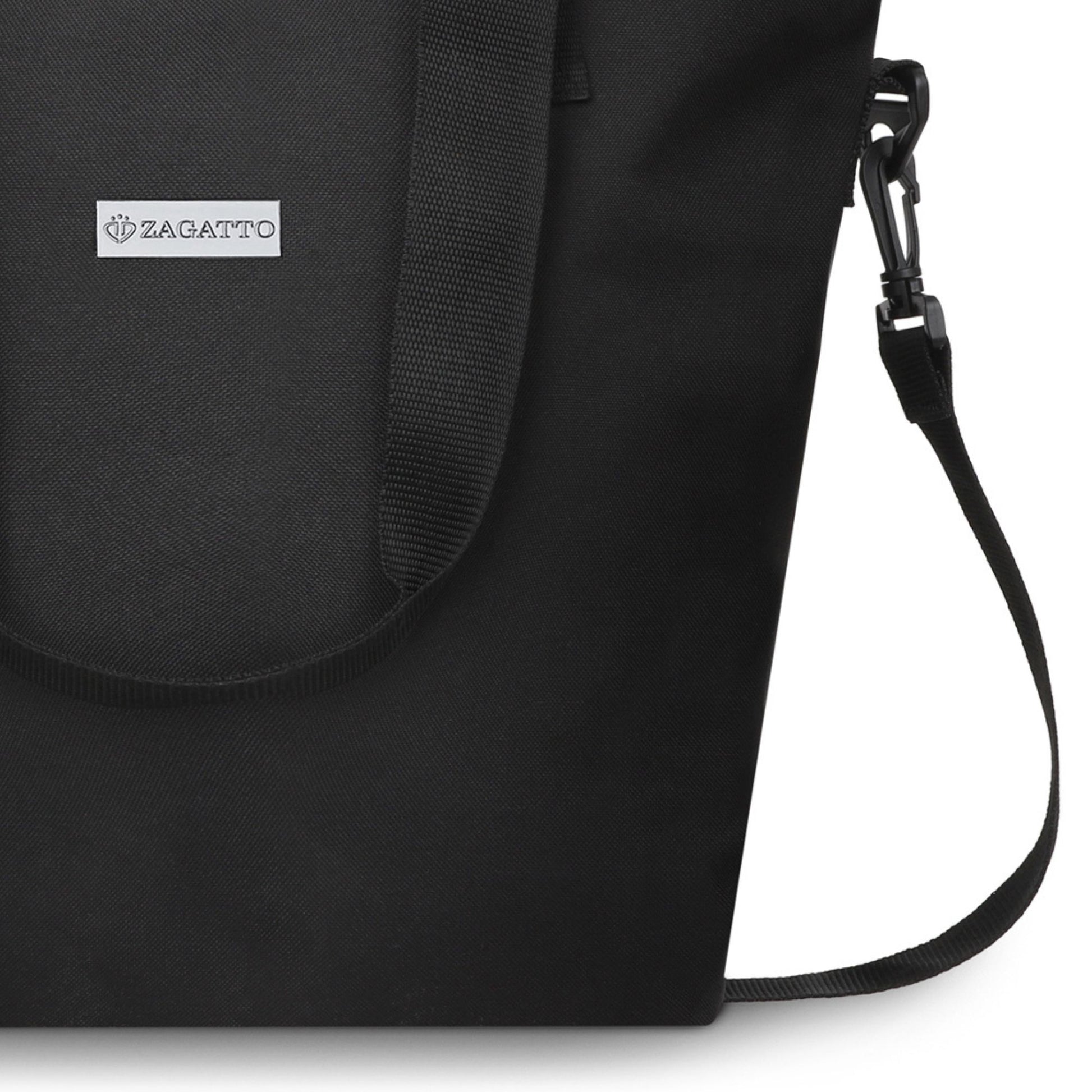 ZAGATTO Shopperinė rankinė, didelė moteriška juoda talpi rankinė pirkiniams