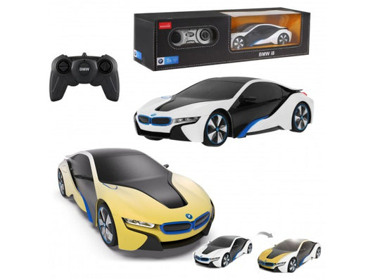 RC AUTOMOBILIS SU VALDYMU PER ATSTUMĮ, LED, RASTAR BMW i8-UV TRANSPORTAS