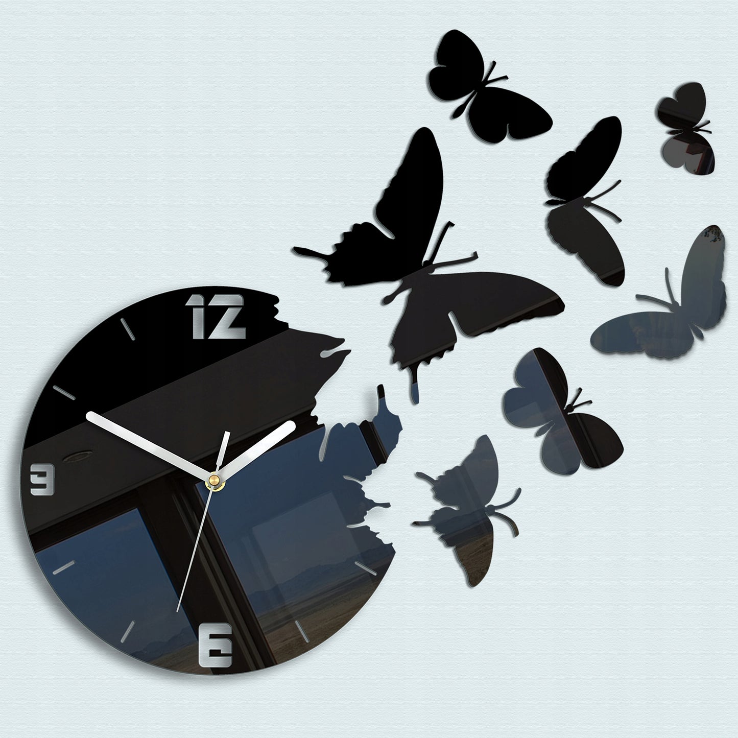 SIENINIS LAIKRODIS – DRUGELIAI – STULBINANTIS POVEIKIS 7 DRUGELIAI