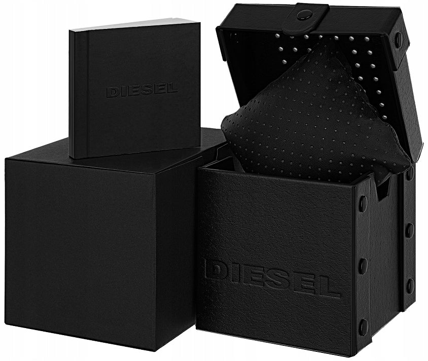 Vyriškas laikrodis DIESEL DZ4318 MEGA CHIEF CHRONOGRAPH + DĖŽUTĖ KOMPLEKTAS