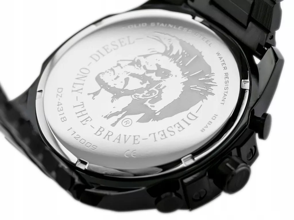 Vyriškas laikrodis DIESEL DZ4318 MEGA CHIEF CHRONOGRAPH + DĖŽUTĖ KOMPLEKTAS