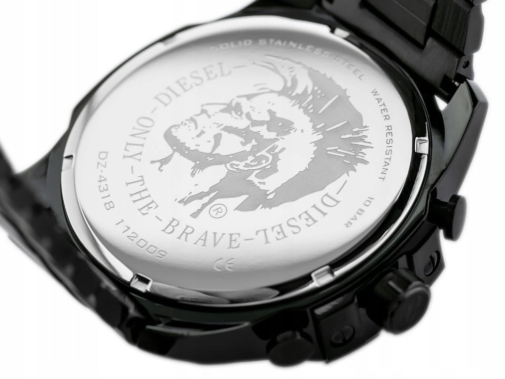 Vyriškas laikrodis DIESEL DZ4318 MEGA CHIEF CHRONOGRAPH + DĖŽUTĖ KOMPLEKTAS
