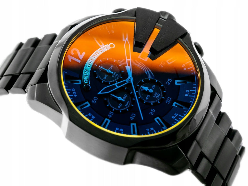 Vyriškas laikrodis DIESEL DZ4318 MEGA CHIEF CHRONOGRAPH + DĖŽUTĖ KOMPLEKTAS